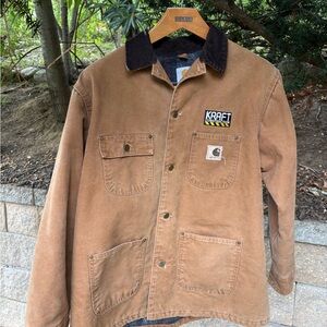 Carhartt vintage Made in USA Chore Coat,
Model CO2 in Brown. Size Large Regular
